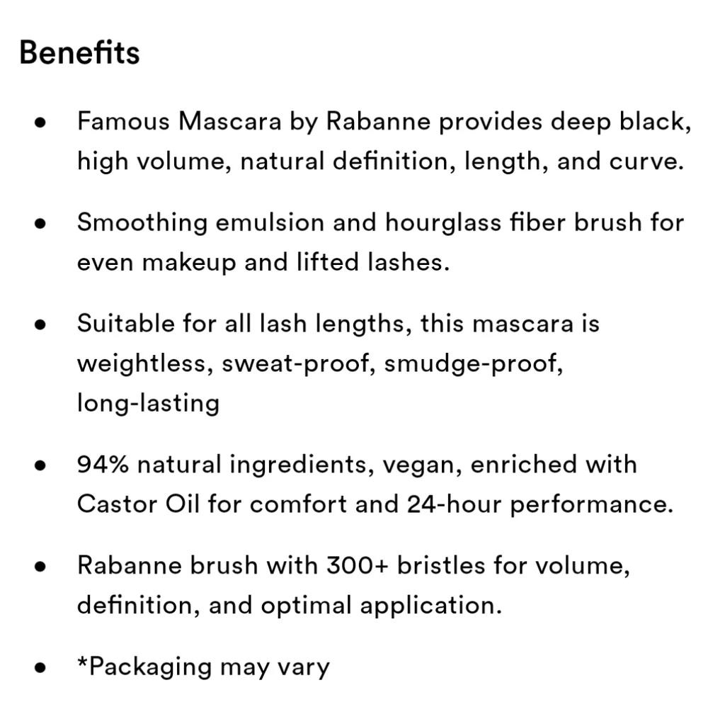 PACO RABANNE MINI EYEPHORIA FAMOUS 5-IN-1 MASCARA.